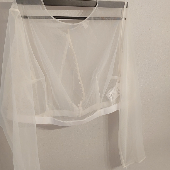 Long sleeve sheer modesty top - Picture 1 of 3